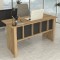 Γραφείο εργασίας Nika Megapap χρώμα sepet oak - ανθρακί 140x60x75εκ.
