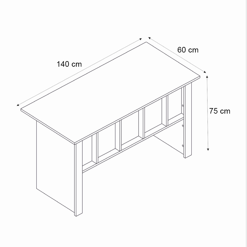 Γραφείο εργασίας Nika Megapap χρώμα sepet oak - ανθρακί 140x60x75εκ. Γραφείο εργασίας Nika Megapap χρώμα sepet oak - ανθρακί 140x60x75εκ.