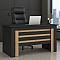 Γραφείο εργασίας Epito Megapap χρώμα ανθρακί - sepet oak 140x59,6x76,8εκ.