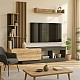 Σύνθεση τηλεόρασης Vermont Megapap χρώμα ανθρακί - sepet oak 180x40x193,8εκ.