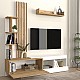 Σύνθεση τηλεόρασης Vermont Megapap χρώμα λευκό - sepet oak 180x40x193,8εκ.