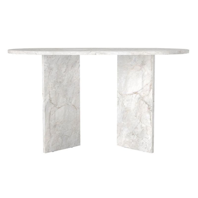 Τραπέζι Cortado Megapap χρώμα λευκό εφέ μαρμάρου 138x80x75εκ.
