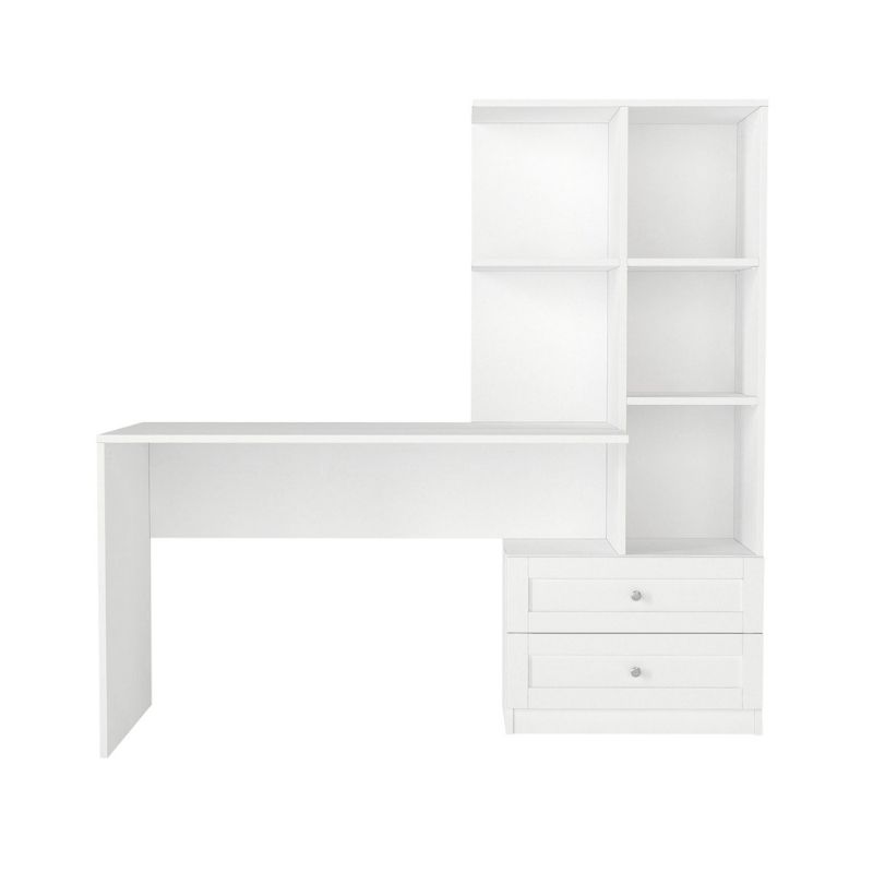 Γραφείο εργασίας Mantra Megapap χρώμα λευκό 150x60x152εκ.