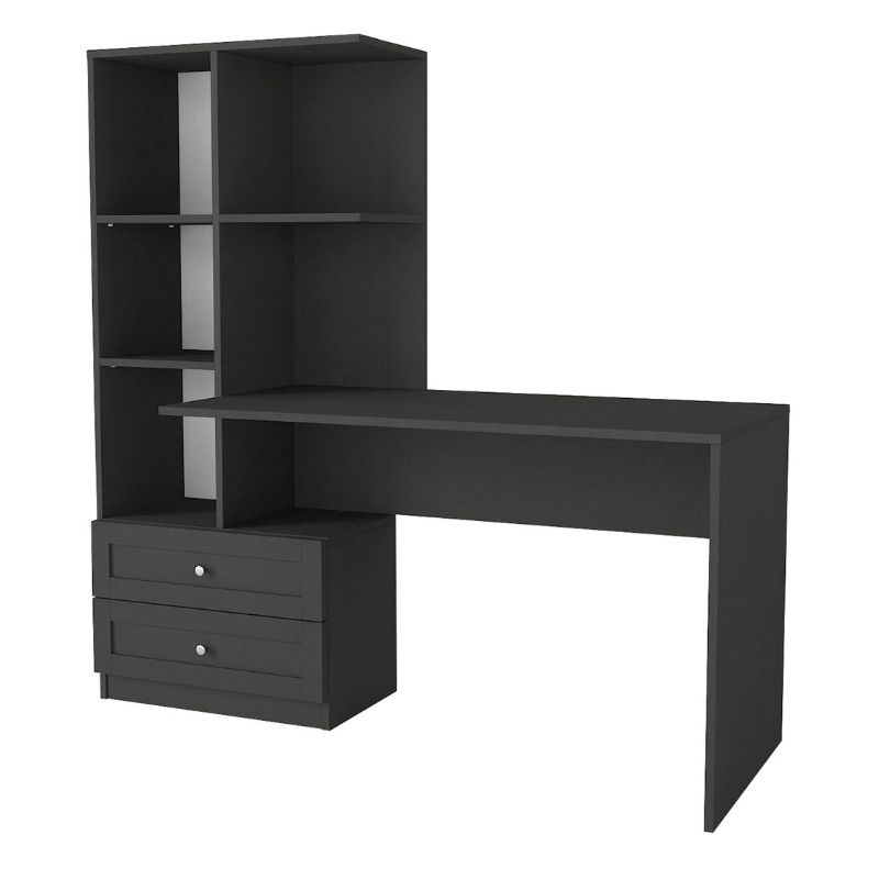 Γραφείο εργασίας Mantra Megapap χρώμα ανθρακί 150x60x152εκ.