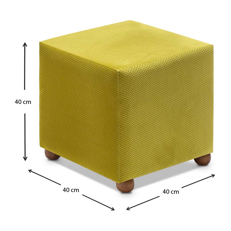 Σκαμπώ Ranma Megapap υφασμάτινο χρώμα λαδί 40x40x40εκ. Σκαμπώ Ranma Megapap υφασμάτινο χρώμα λαδί 40x40x40εκ.