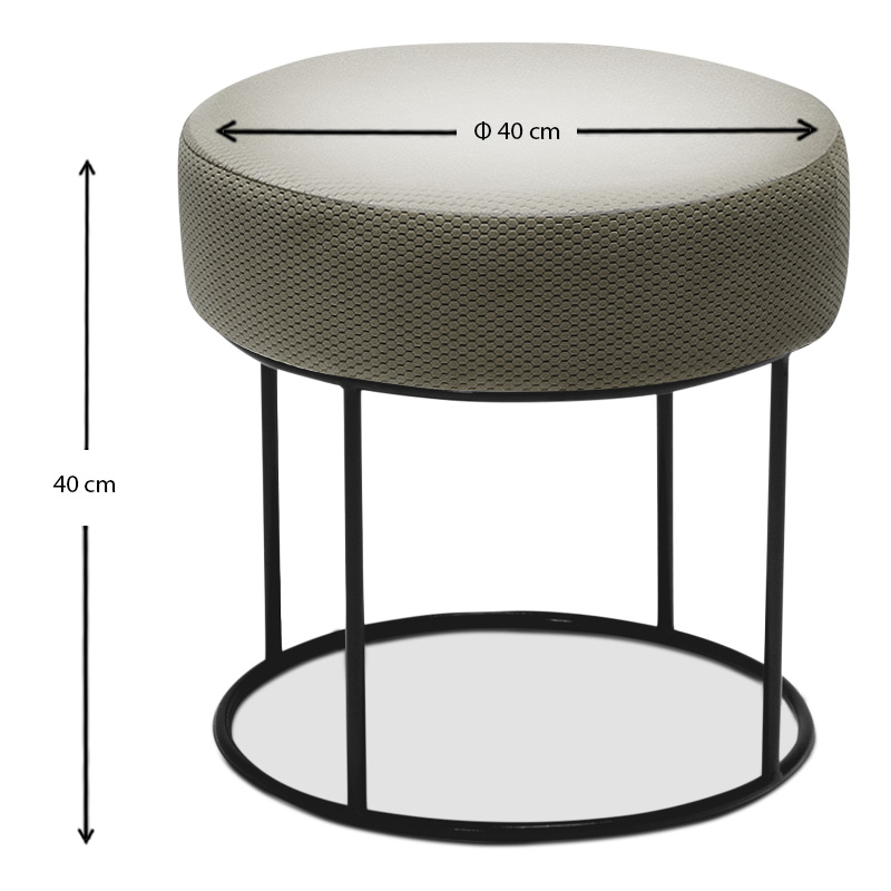 Σκαμπώ Moon Megapap υφασμάτινο χρώμα πράσινο 40x40x40εκ. Σκαμπώ Moon Megapap υφασμάτινο χρώμα πράσινο 40x40x40εκ.