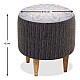 Σκαμπώ Enna Megapap υφασμάτινο χρώμα γκρι 40x40x42εκ. Σκαμπώ Enna Megapap υφασμάτινο χρώμα γκρι 40x40x42εκ.