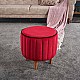 Σκαμπώ Lindy Megapap βελούδινο χρώμα κόκκινο 40x40x40εκ. Σκαμπώ Lindy Megapap βελούδινο χρώμα κόκκινο 40x40x40εκ.