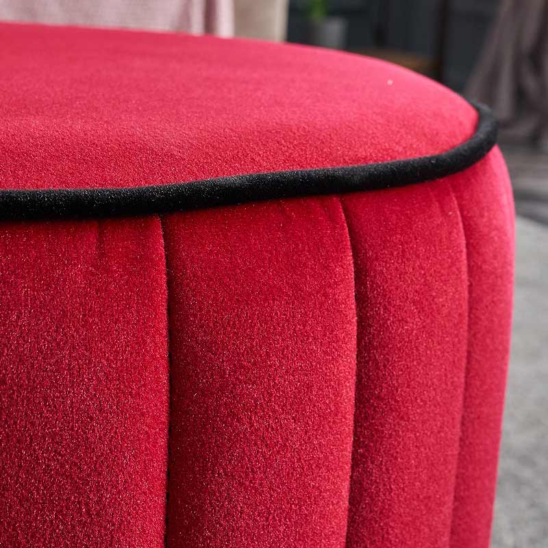Σκαμπώ Lindy Megapap βελούδινο χρώμα κόκκινο 40x40x40εκ. Σκαμπώ Lindy Megapap βελούδινο χρώμα κόκκινο 40x40x40εκ.