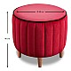 Σκαμπώ Lindy Megapap βελούδινο χρώμα κόκκινο 40x40x40εκ. Σκαμπώ Lindy Megapap βελούδινο χρώμα κόκκινο 40x40x40εκ.