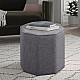 Σκαμπώ Hexa Megapap υφασμάτινο χρώμα γκρι 40x40x42εκ. Σκαμπώ Hexa Megapap υφασμάτινο χρώμα γκρι 40x40x42εκ.