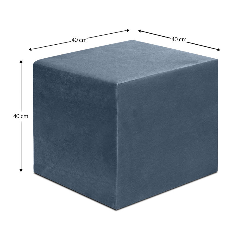 Σκαμπώ April Megapap βελούδινο χρώμα ανθρακί 40x40x40εκ. Σκαμπώ April Megapap βελούδινο χρώμα ανθρακί 40x40x40εκ.