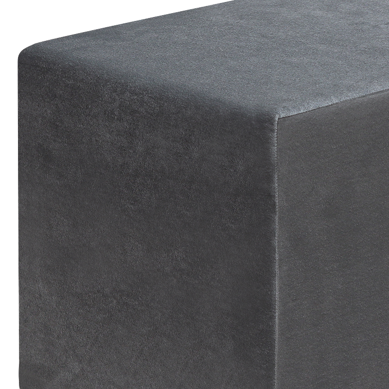Σκαμπώ April Megapap βελούδινο χρώμα γκρι 40x40x40εκ. Σκαμπώ April Megapap βελούδινο χρώμα γκρι 40x40x40εκ.