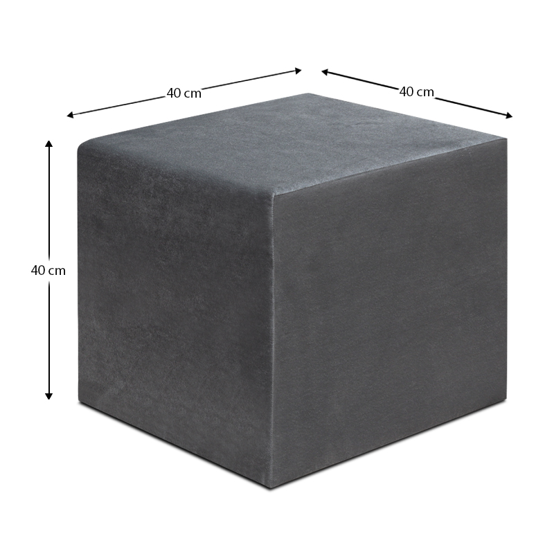Σκαμπώ April Megapap βελούδινο χρώμα γκρι 40x40x40εκ. Σκαμπώ April Megapap βελούδινο χρώμα γκρι 40x40x40εκ.