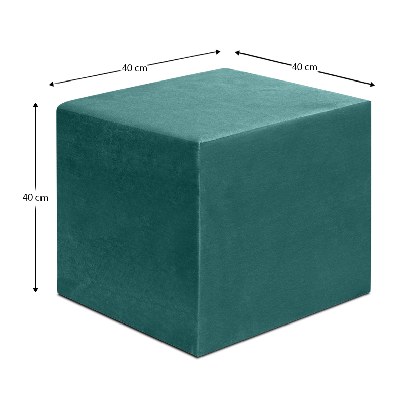 Σκαμπώ April Megapap βελούδινο χρώμα κυπαρρισί 40x40x40εκ. Σκαμπώ April Megapap βελούδινο χρώμα κυπαρρισί 40x40x40εκ.