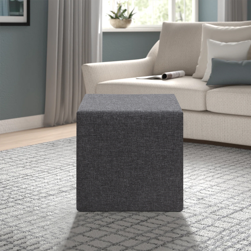 Σκαμπώ Linda Megapap υφασμάτινο χρώμα ανθρακί 40x40x40εκ. Σκαμπώ Linda Megapap υφασμάτινο χρώμα ανθρακί 40x40x40εκ.