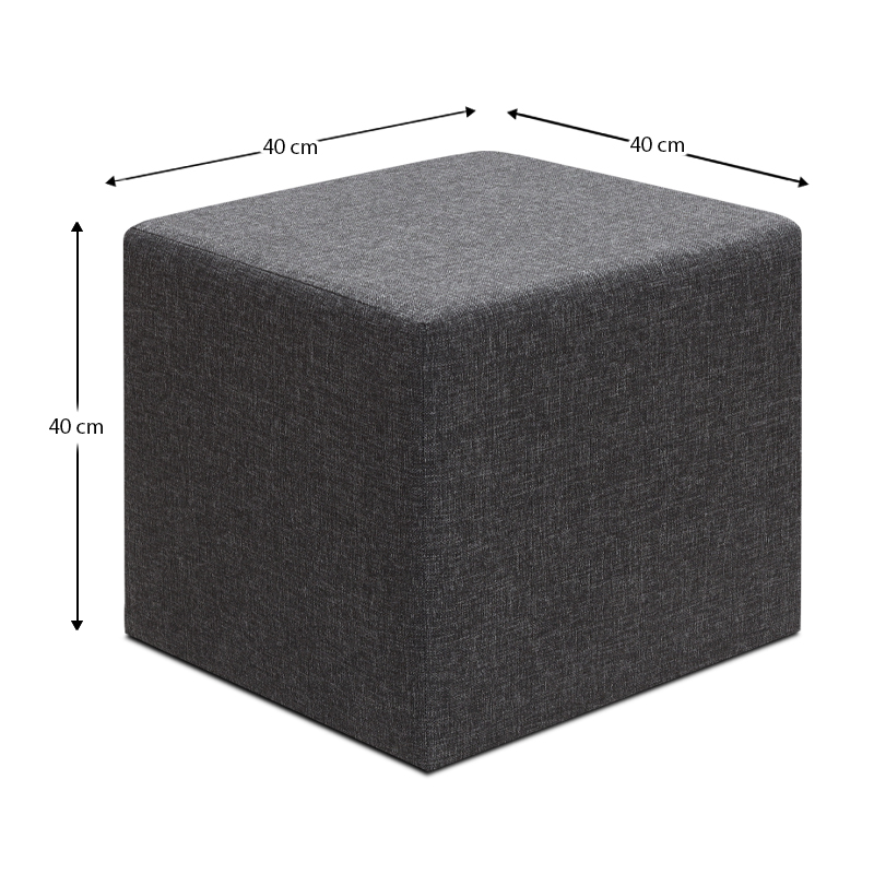 Σκαμπώ Linda Megapap υφασμάτινο χρώμα ανθρακί 40x40x40εκ. Σκαμπώ Linda Megapap υφασμάτινο χρώμα ανθρακί 40x40x40εκ.