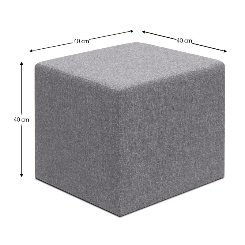 Σκαμπώ Linda Megapap υφασμάτινο χρώμα γκρι 40x40x40εκ. Σκαμπώ Linda Megapap υφασμάτινο χρώμα γκρι 40x40x40εκ.
