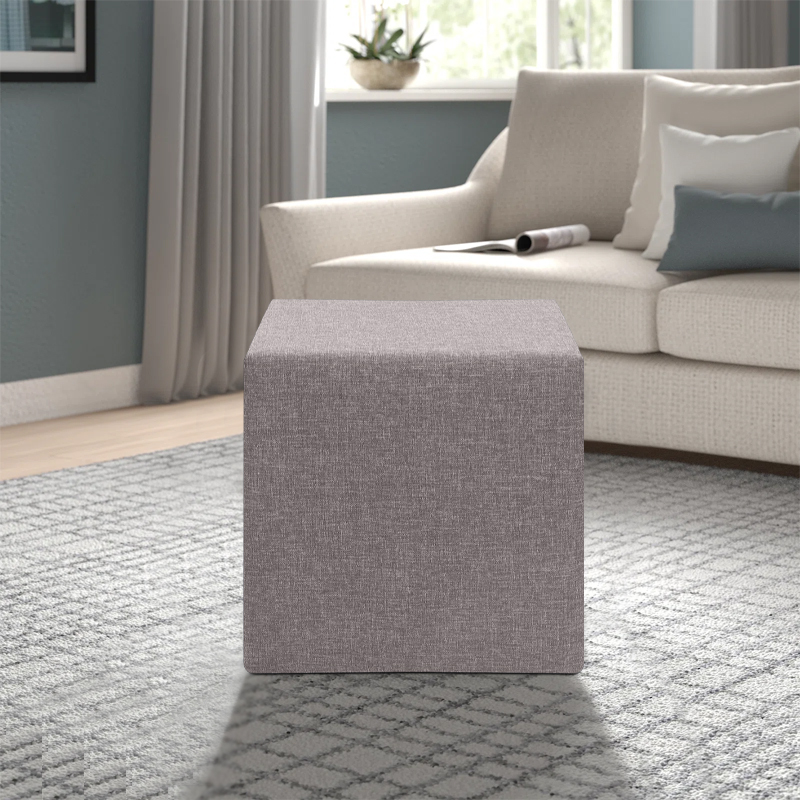 Σκαμπώ Linda Megapap υφασμάτινο χρώμα καφέ 40x40x40εκ. Σκαμπώ Linda Megapap υφασμάτινο χρώμα καφέ 40x40x40εκ.