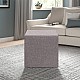Σκαμπώ Linda Megapap υφασμάτινο χρώμα καφέ 40x40x40εκ. Σκαμπώ Linda Megapap υφασμάτινο χρώμα καφέ 40x40x40εκ.