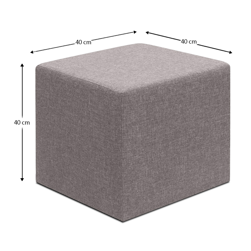 Σκαμπώ Linda Megapap υφασμάτινο χρώμα καφέ 40x40x40εκ. Σκαμπώ Linda Megapap υφασμάτινο χρώμα καφέ 40x40x40εκ.