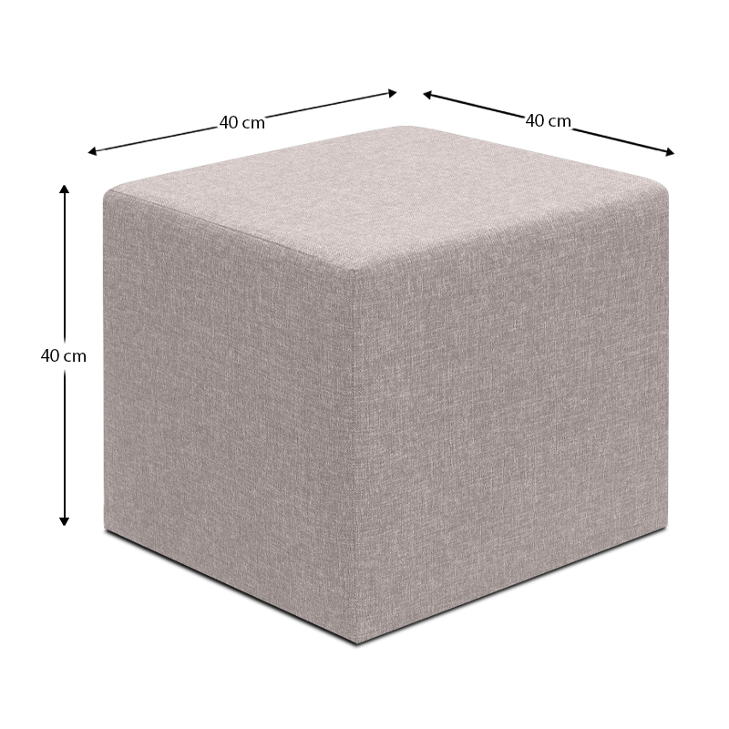 Σκαμπώ Linda Megapap υφασμάτινο χρώμα μπεζ 40x40x40εκ. Σκαμπώ Linda Megapap υφασμάτινο χρώμα μπεζ 40x40x40εκ.