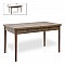 Τραπέζι Bruno Megapap επεκτεινόμενο από MDF/ ξύλο χρώμα ανοιχτό καρυδί 130/168x80x77εκ.