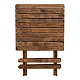 Τραπέζι πτυσσόμενο Queen Megapap από ξύλο οξιάς σε χρώμα καρυδί εμποτισμού 60x60x75εκ.