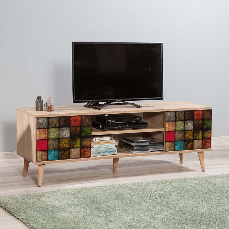 Έπιπλο τηλεόρασης Soho Megapap χρώμα sonoma 140x40x50 εκ. Έπιπλο τηλεόρασης Soho Megapap χρώμα sonoma 140x40x50 εκ.