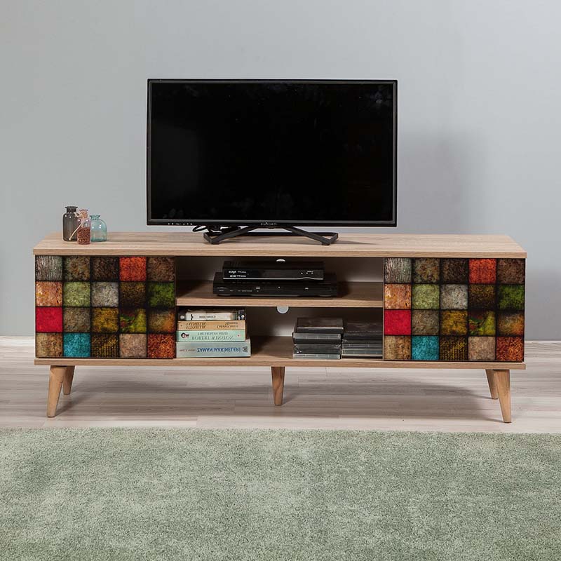 Έπιπλο τηλεόρασης Soho Megapap χρώμα sonoma 140x40x50 εκ. Έπιπλο τηλεόρασης Soho Megapap χρώμα sonoma 140x40x50 εκ.