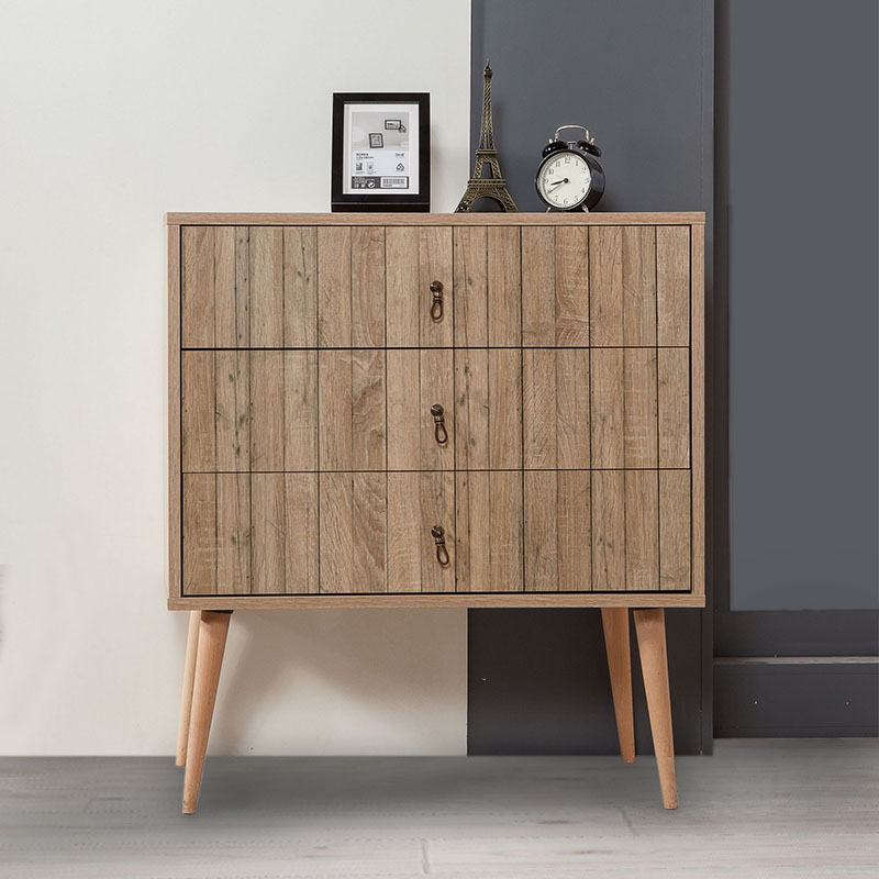 Συρταρτιέρα Soho Megapap από μελαμίνη χρώμα sonoma 80x40x90εκ. Συρταρτιέρα Soho Megapap από μελαμίνη χρώμα sonoma 80x40x90εκ.