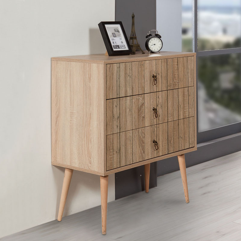 Συρταρτιέρα Soho Megapap από μελαμίνη χρώμα sonoma 80x40x90εκ. Συρταρτιέρα Soho Megapap από μελαμίνη χρώμα sonoma 80x40x90εκ.