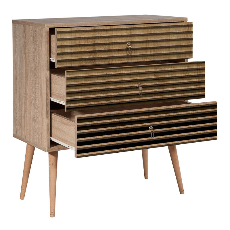 Συρταρτιέρα Soho Megapap χρώμα sonoma 80x40x90εκ. Συρταρτιέρα Soho Megapap χρώμα sonoma 80x40x90εκ.