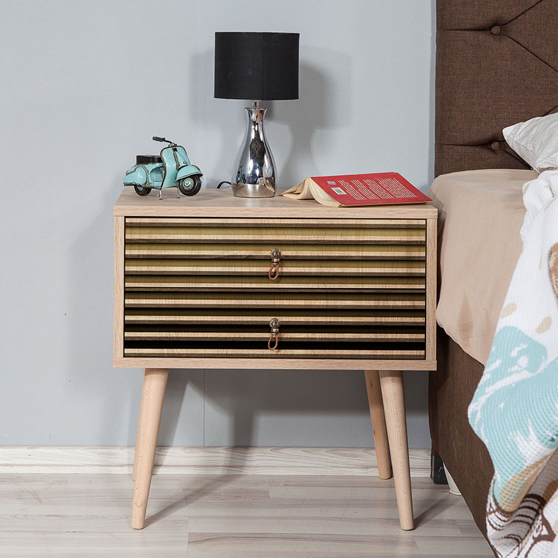Κομοδίνο Soho Megapap χρώμα sonoma 60x40x61εκ. Κομοδίνο Soho Megapap χρώμα sonoma 60x40x61εκ.