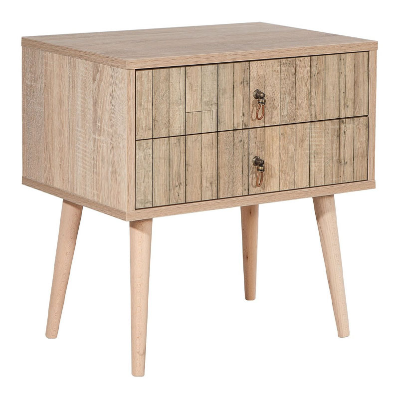 Κομοδίνο Soho Megapap χρώμα sonoma 60x40x61εκ. Κομοδίνο Soho Megapap χρώμα sonoma 60x40x61εκ.