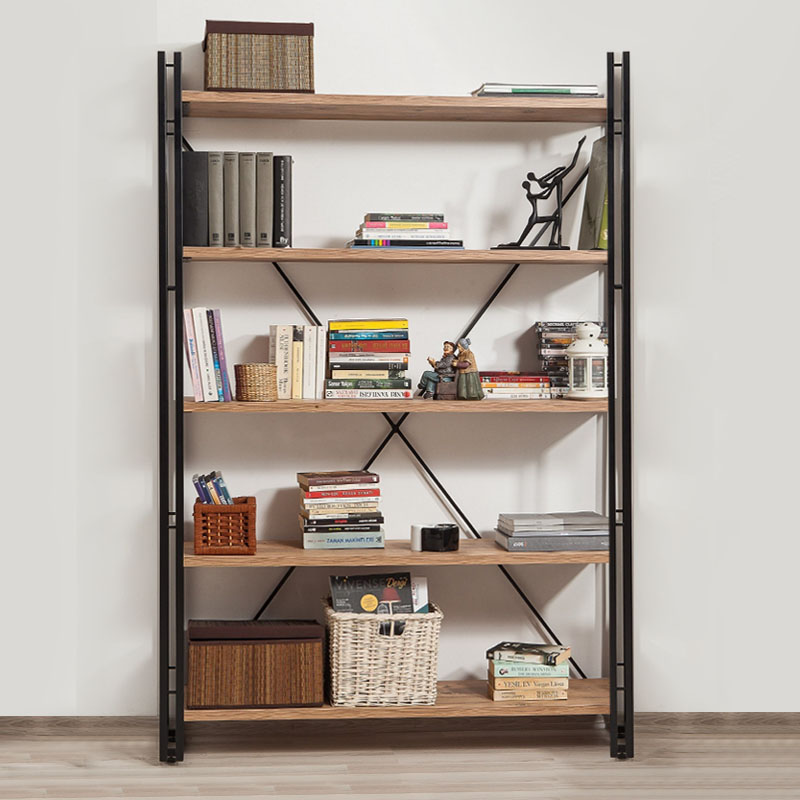 Βιβλιοθήκη Atlas Megapap χρώμα antlantic pine - μαύρο 130x35x180εκ. Βιβλιοθήκη Atlas Megapap χρώμα antlantic pine - μαύρο 130x35x180εκ.