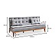 Καναπές - κρεβάτι Veron Megapap τριθέσιος υφασμάτινος χρώμα γκρι 180x80x78εκ.