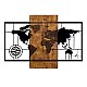 Διακοσμητικό τοίχου World Map Megapap ξύλινο - μεταλλικό χρώμα καρυδί - μαύρο 85x3x58εκ. Διακοσμητικό τοίχου World Map Megapap ξύλινο - μεταλλικό χρώμα καρυδί - μαύρο 85x3x58εκ.