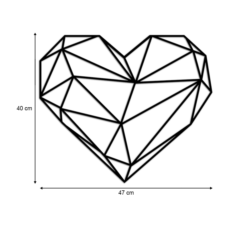 Διακοσμητικό τοίχου Heart Megapap μεταλλικό χρώμα μαύρο 47x40εκ. Διακοσμητικό τοίχου Heart Megapap μεταλλικό χρώμα μαύρο 47x40εκ.
