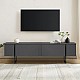 Έπιπλο τηλεόρασης Luxe Megapap χρώμα ανθρακί 180x30x50εκ. Έπιπλο τηλεόρασης Luxe Megapap χρώμα ανθρακί 180x30x50εκ.