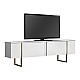 Έπιπλο τηλεόρασης Luxe Megapap χρώμα λευκό - χρυσό 180x30x50εκ. Έπιπλο τηλεόρασης Luxe Megapap χρώμα λευκό - χρυσό 180x30x50εκ.
