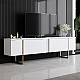 Έπιπλο τηλεόρασης Luxe Megapap χρώμα λευκό - χρυσό 180x30x50εκ. Έπιπλο τηλεόρασης Luxe Megapap χρώμα λευκό - χρυσό 180x30x50εκ.