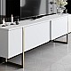 Έπιπλο τηλεόρασης Luxe Megapap χρώμα λευκό - χρυσό 180x30x50εκ. Έπιπλο τηλεόρασης Luxe Megapap χρώμα λευκό - χρυσό 180x30x50εκ.