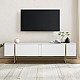 Έπιπλο τηλεόρασης Luxe Megapap χρώμα λευκό - χρυσό 180x30x50εκ. Έπιπλο τηλεόρασης Luxe Megapap χρώμα λευκό - χρυσό 180x30x50εκ.