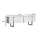 Έπιπλο τηλεόρασης Luxe Megapap χρώμα λευκό - χρυσό 180x30x50εκ. Έπιπλο τηλεόρασης Luxe Megapap χρώμα λευκό - χρυσό 180x30x50εκ.