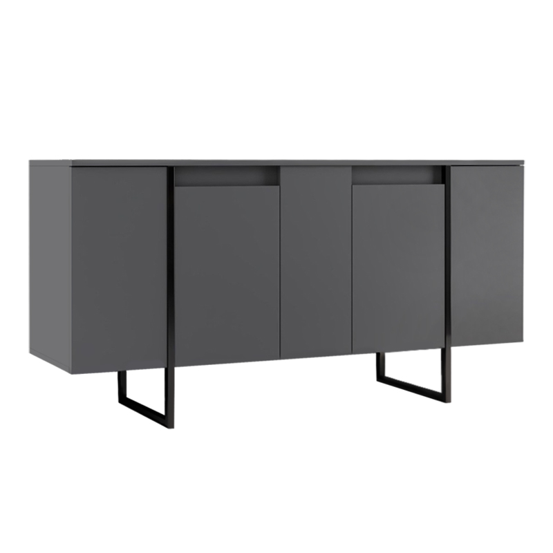 Μπουφές Luxe Megapap χρώμα ανθρακί 160x35x80εκ. Μπουφές Luxe Megapap χρώμα ανθρακί 160x35x80εκ.