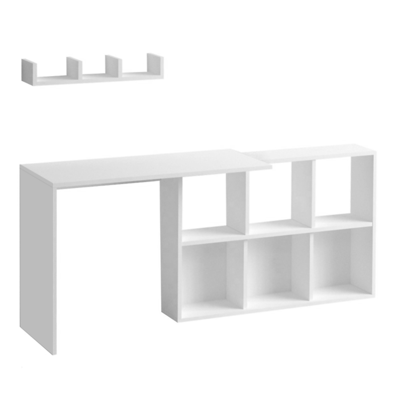 Γραφείο εργασίας Blake Megapap χρώμα λευκό 145x45x74εκ. Γραφείο εργασίας Blake Megapap χρώμα λευκό 145x45x74εκ.