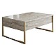 Τραπεζάκι σαλονιού Luxe Megapap χρώμα travertine - χρυσό 90x60x40εκ. Τραπεζάκι σαλονιού Luxe Megapap χρώμα travertine - χρυσό 90x60x40εκ.