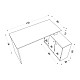 Γραφείο εργασίας Basak Megapap γωνιακό χρώμα λευκό 130x60x74εκ. Γραφείο εργασίας Basak Megapap γωνιακό χρώμα λευκό 130x60x74εκ.