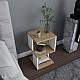 Κομοδίνο Carter Megapap χρώμα φυσικό οξιάς - λευκό 29,6x29,6x49,4εκ. Κομοδίνο Carter Megapap χρώμα φυσικό οξιάς - λευκό 29,6x29,6x49,4εκ.